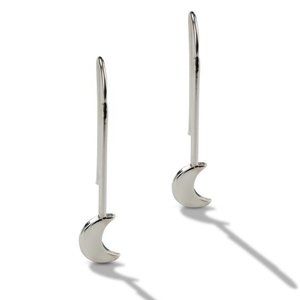 STERLING SILVER French Wire MOON EARRINGS - E10396